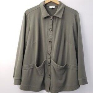 J Jill Modern Barn Jacket Coat Farm Country Outdoors Cotton Sz XLarge Tall EUC
